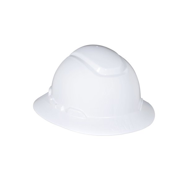 3M Full Brim Hard Hat, Type 1, Class E, Ratchet (4-Point), White, 2 PK 10078371657755